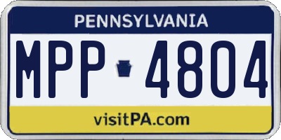 PA license plate MPP4804