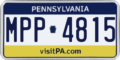 PA license plate MPP4815