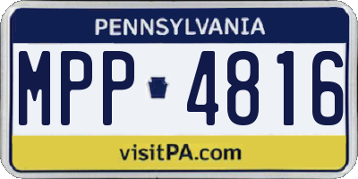 PA license plate MPP4816