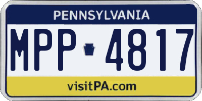 PA license plate MPP4817