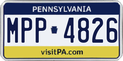PA license plate MPP4826