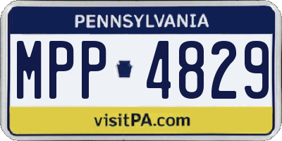 PA license plate MPP4829
