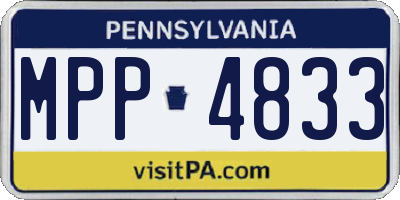 PA license plate MPP4833
