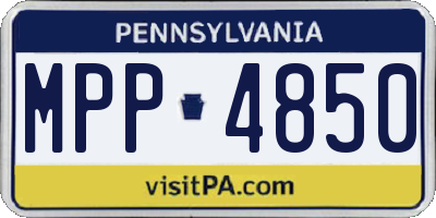 PA license plate MPP4850