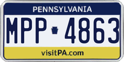 PA license plate MPP4863