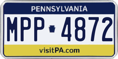 PA license plate MPP4872