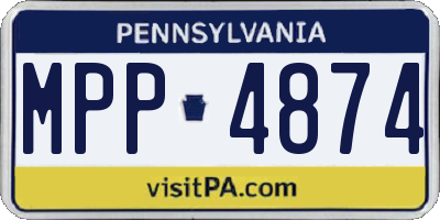 PA license plate MPP4874