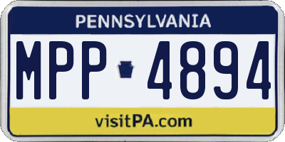 PA license plate MPP4894