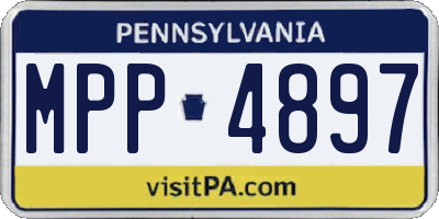 PA license plate MPP4897