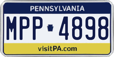 PA license plate MPP4898