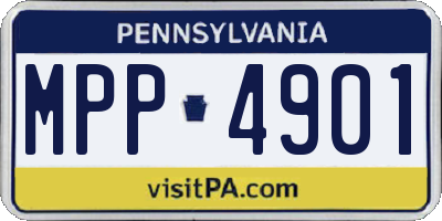 PA license plate MPP4901