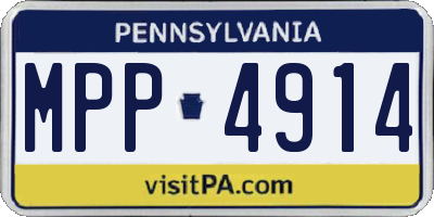 PA license plate MPP4914