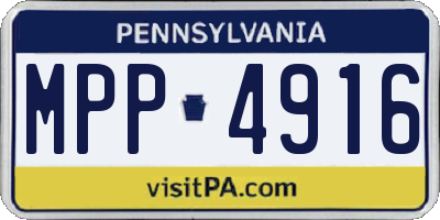 PA license plate MPP4916