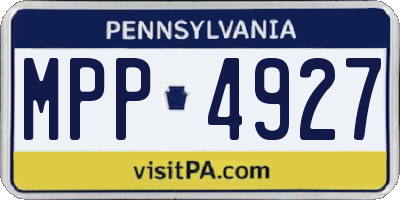 PA license plate MPP4927