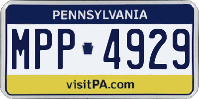 PA license plate MPP4929
