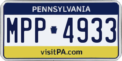 PA license plate MPP4933