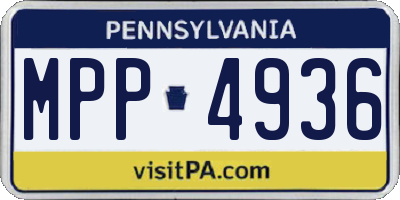 PA license plate MPP4936