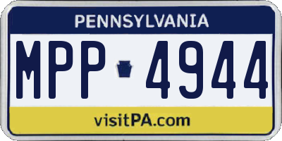 PA license plate MPP4944