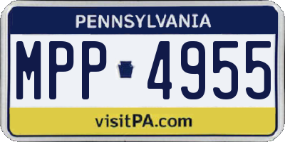 PA license plate MPP4955