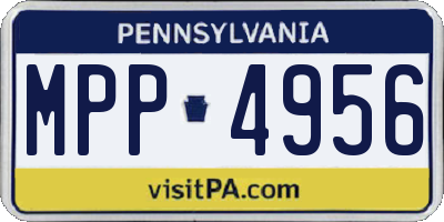 PA license plate MPP4956
