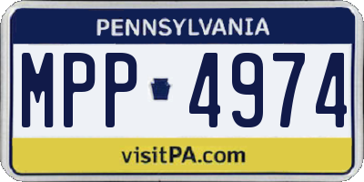 PA license plate MPP4974