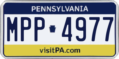 PA license plate MPP4977