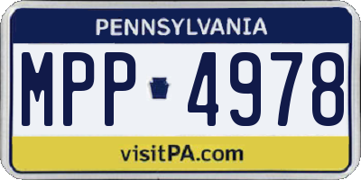 PA license plate MPP4978