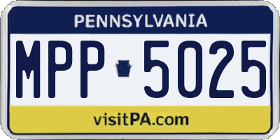 PA license plate MPP5025