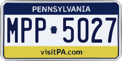 PA license plate MPP5027