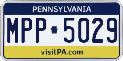 PA license plate MPP5029