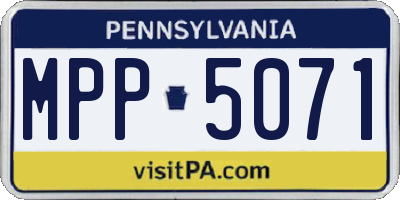 PA license plate MPP5071