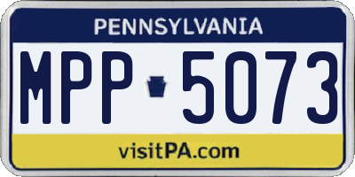 PA license plate MPP5073