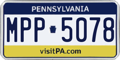 PA license plate MPP5078