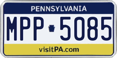 PA license plate MPP5085