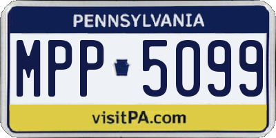 PA license plate MPP5099