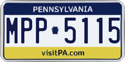 PA license plate MPP5115