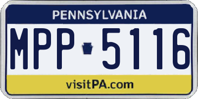 PA license plate MPP5116