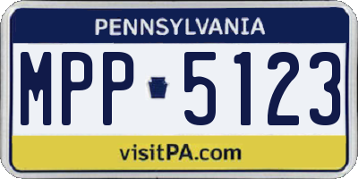 PA license plate MPP5123
