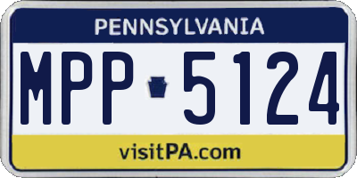 PA license plate MPP5124