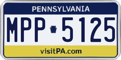 PA license plate MPP5125