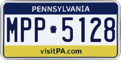 PA license plate MPP5128