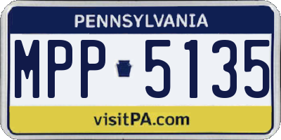 PA license plate MPP5135