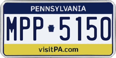 PA license plate MPP5150