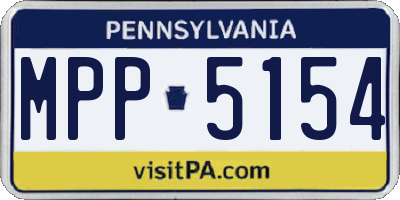 PA license plate MPP5154