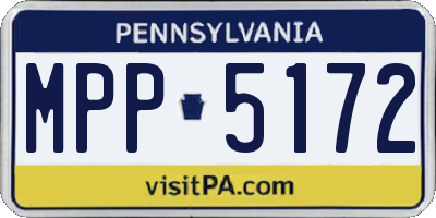 PA license plate MPP5172