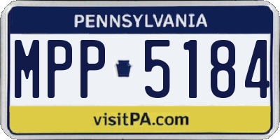 PA license plate MPP5184