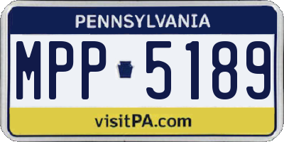 PA license plate MPP5189