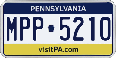 PA license plate MPP5210