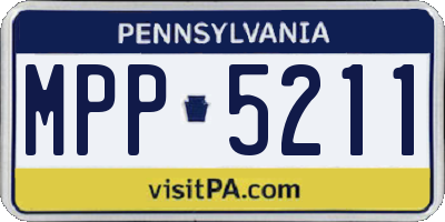 PA license plate MPP5211