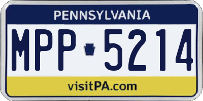 PA license plate MPP5214